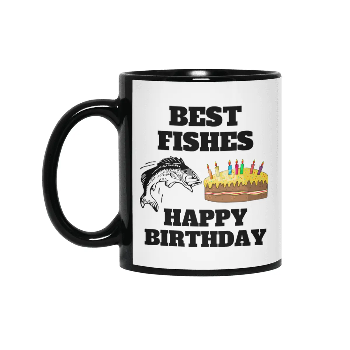 Best Fishes Happy Birthday Siyah Kupa