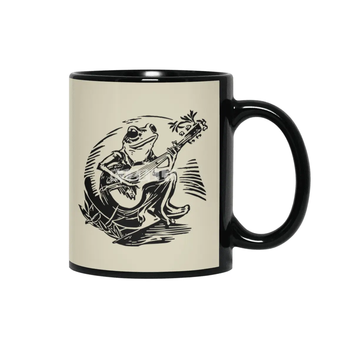Frog with banjo Siyah Kupa