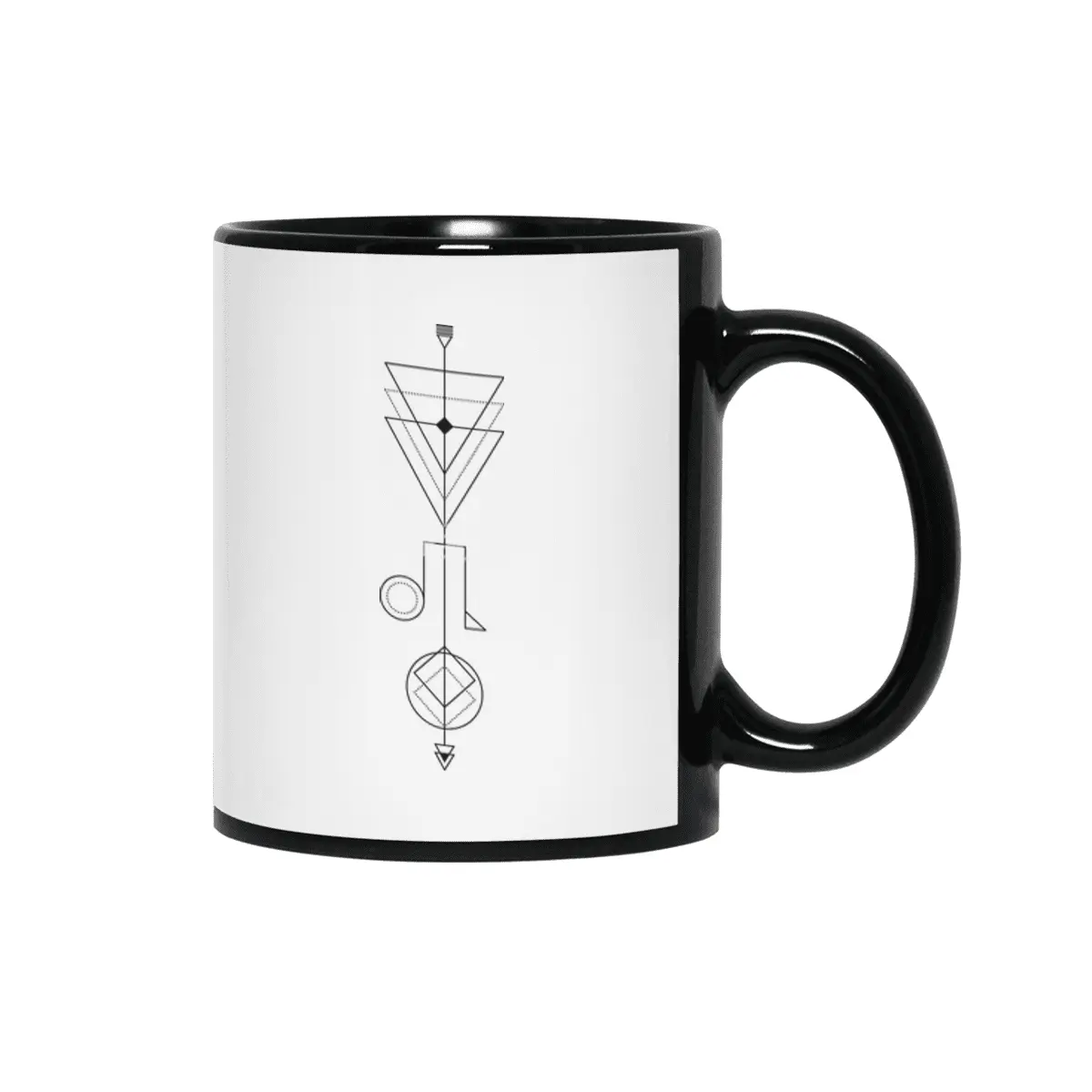 Leo Arrow - Geometric Astrology Siyah Kupa