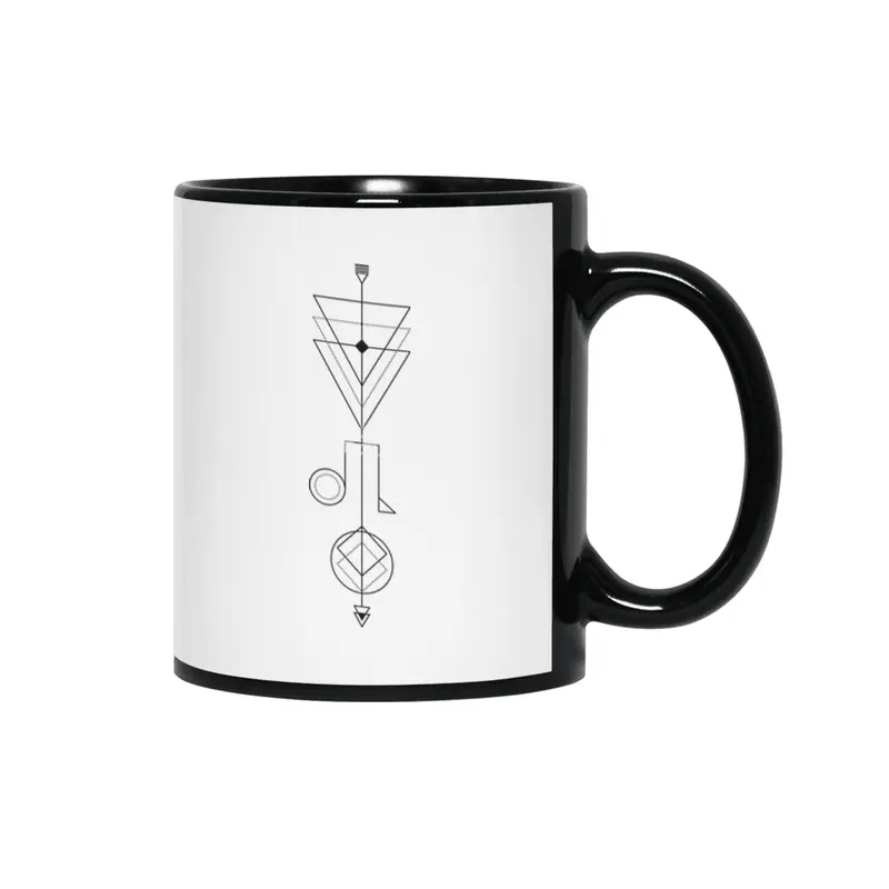 Leo Arrow - Geometric Astrology Siyah Kupa