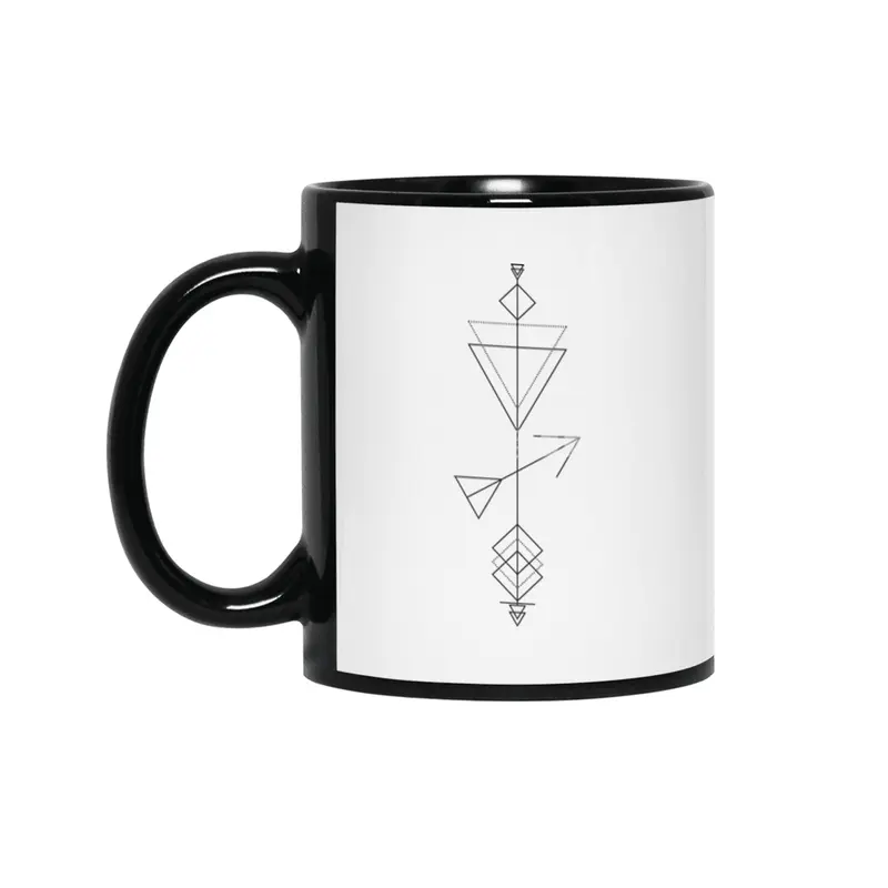 Sagittarius Arrrow - Geometric Astrology Siyah Kupa