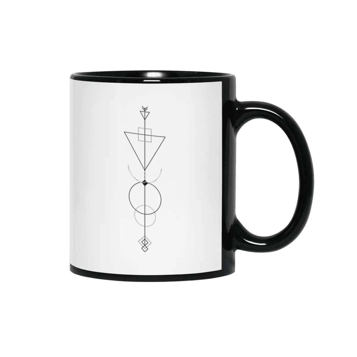 Taurus Arrow - Geometric Astrology Siyah Kupa