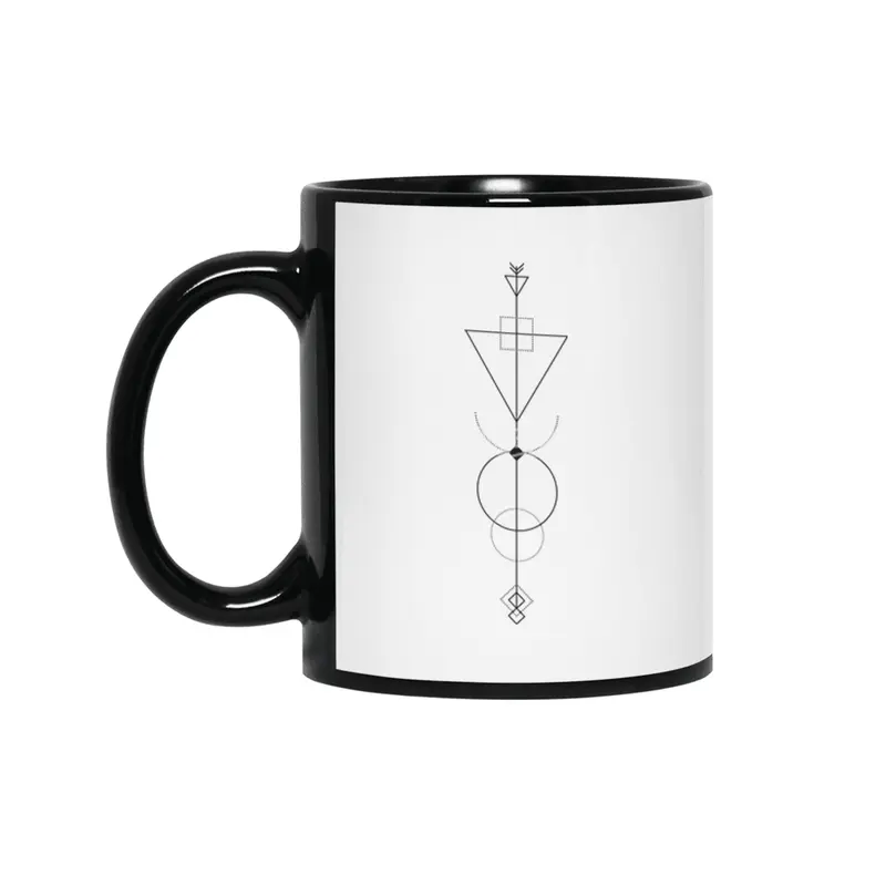 Taurus Arrow - Geometric Astrology Siyah Kupa