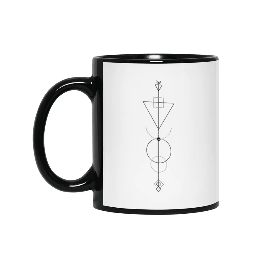 Taurus Arrow - Geometric Astrology Siyah Kupa