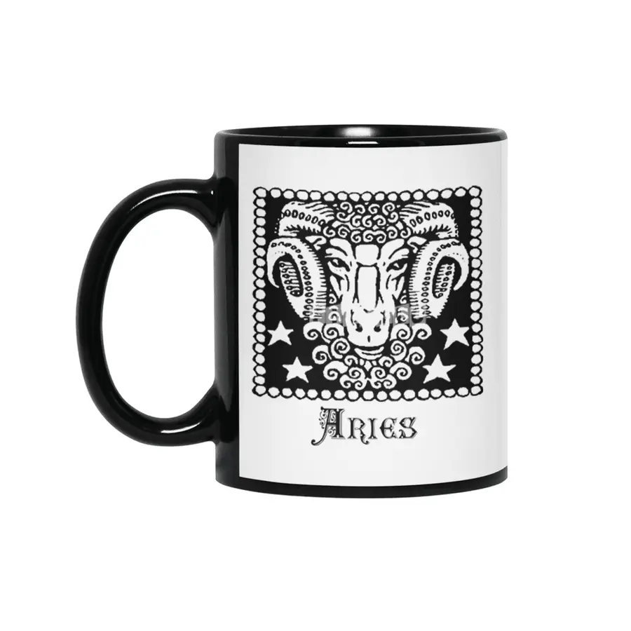 Aries Birth Sign Zodiac Horoscope Symbol Astrology Sign Siyah Kupa