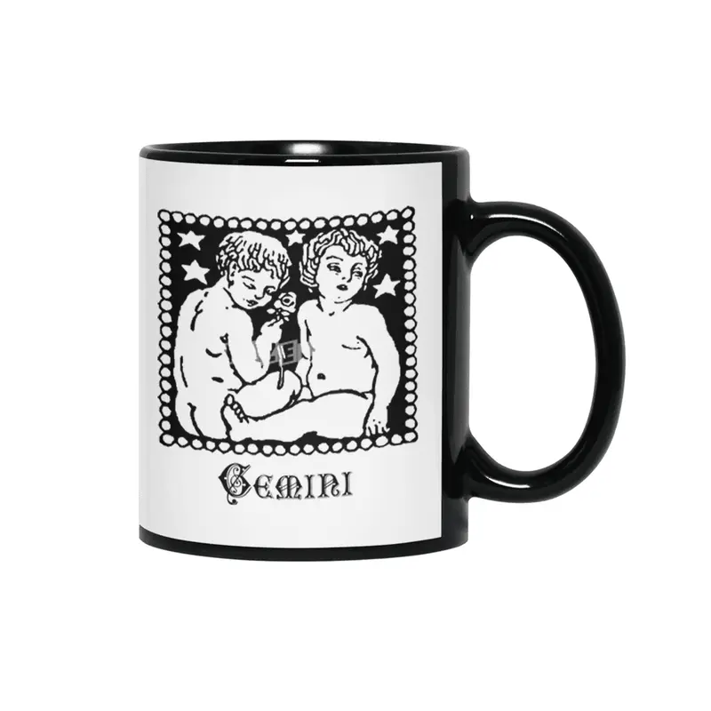 Gemini Birth Sign Zodiac Horoscope Symbol Astrology Sign Siyah Kupa