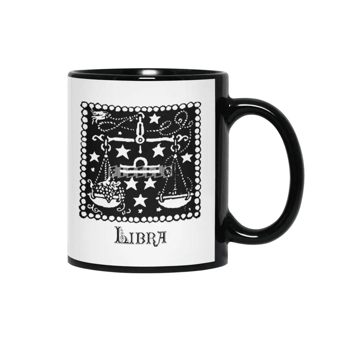 Libra Birth Sign Zodiac Horoscope Symbol Astrology Sign Siyah Kupa