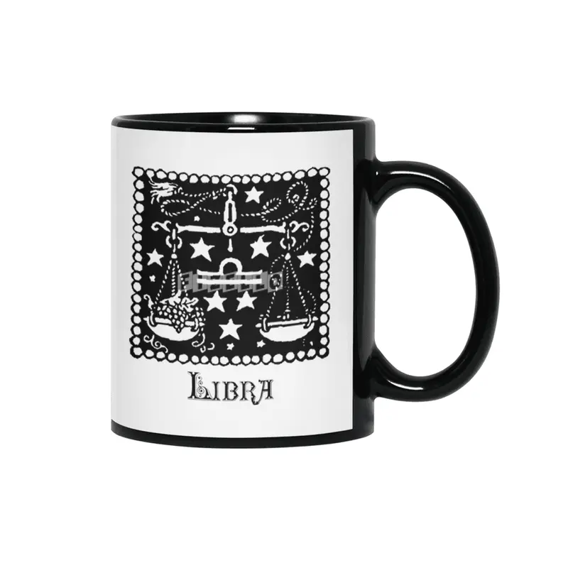 Libra Birth Sign Zodiac Horoscope Symbol Astrology Sign Siyah Kupa