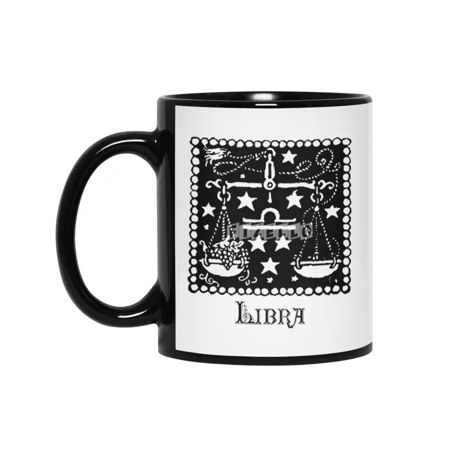 Libra Birth Sign Zodiac Horoscope Symbol Astrology Sign Siyah Kupa