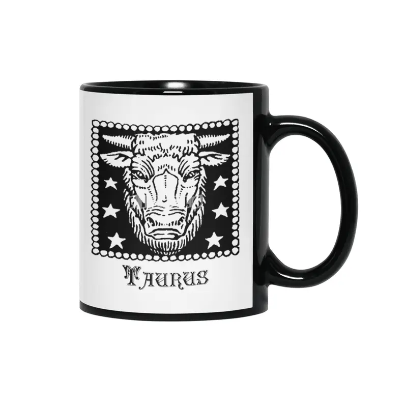 Taurus Birth Sign Zodiac Horoscope Symbol Astrology Sign Siyah Kupa