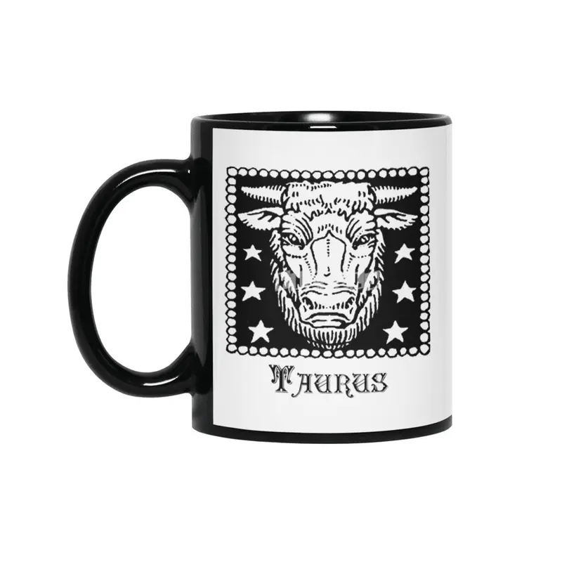 Taurus Birth Sign Zodiac Horoscope Symbol Astrology Sign Siyah Kupa