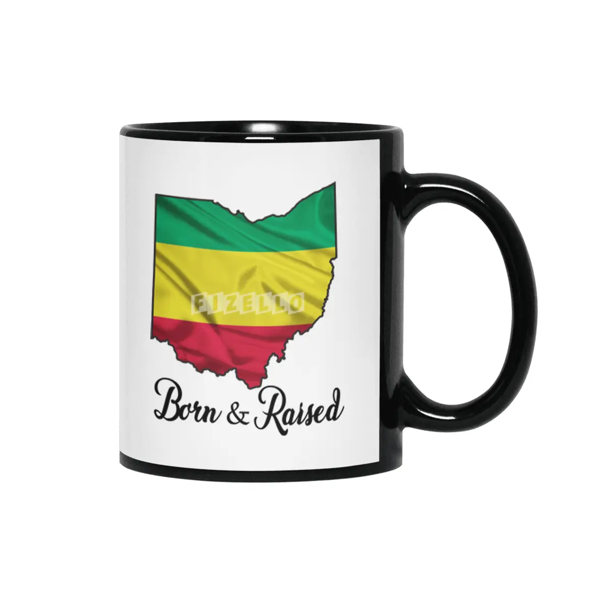 Born in Ethiopian Raised in Ohio - Without Star Siyah Kupa