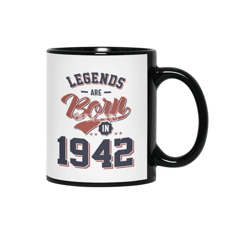 Legends Are Born in 1942 Birthday Gift Siyah Kupa