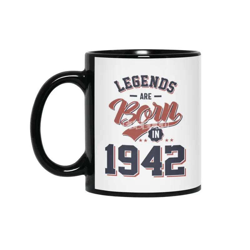 Legends Are Born in 1942 Birthday Gift Siyah Kupa
