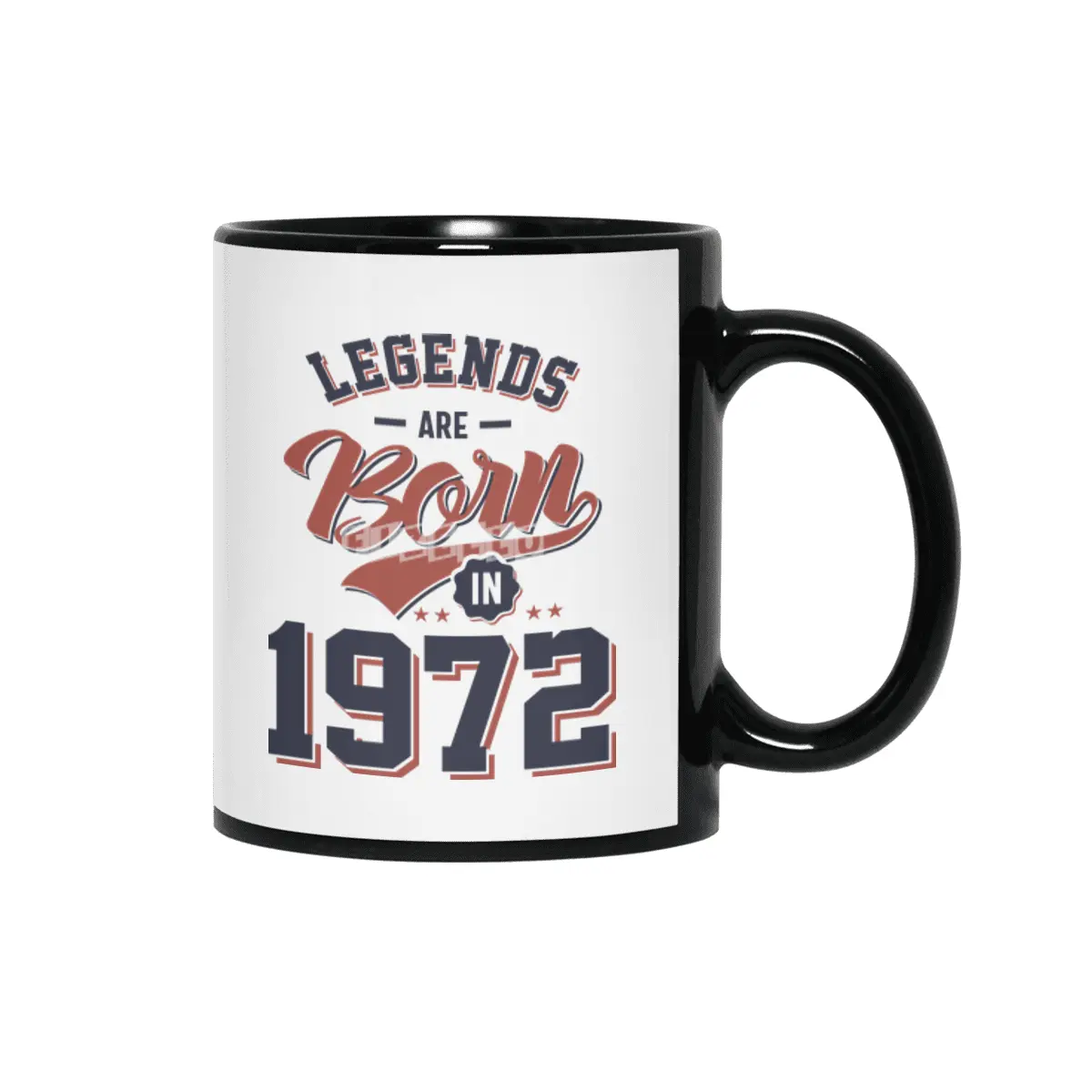 Legends Are Born in 1972 Birthday Gift Siyah Kupa