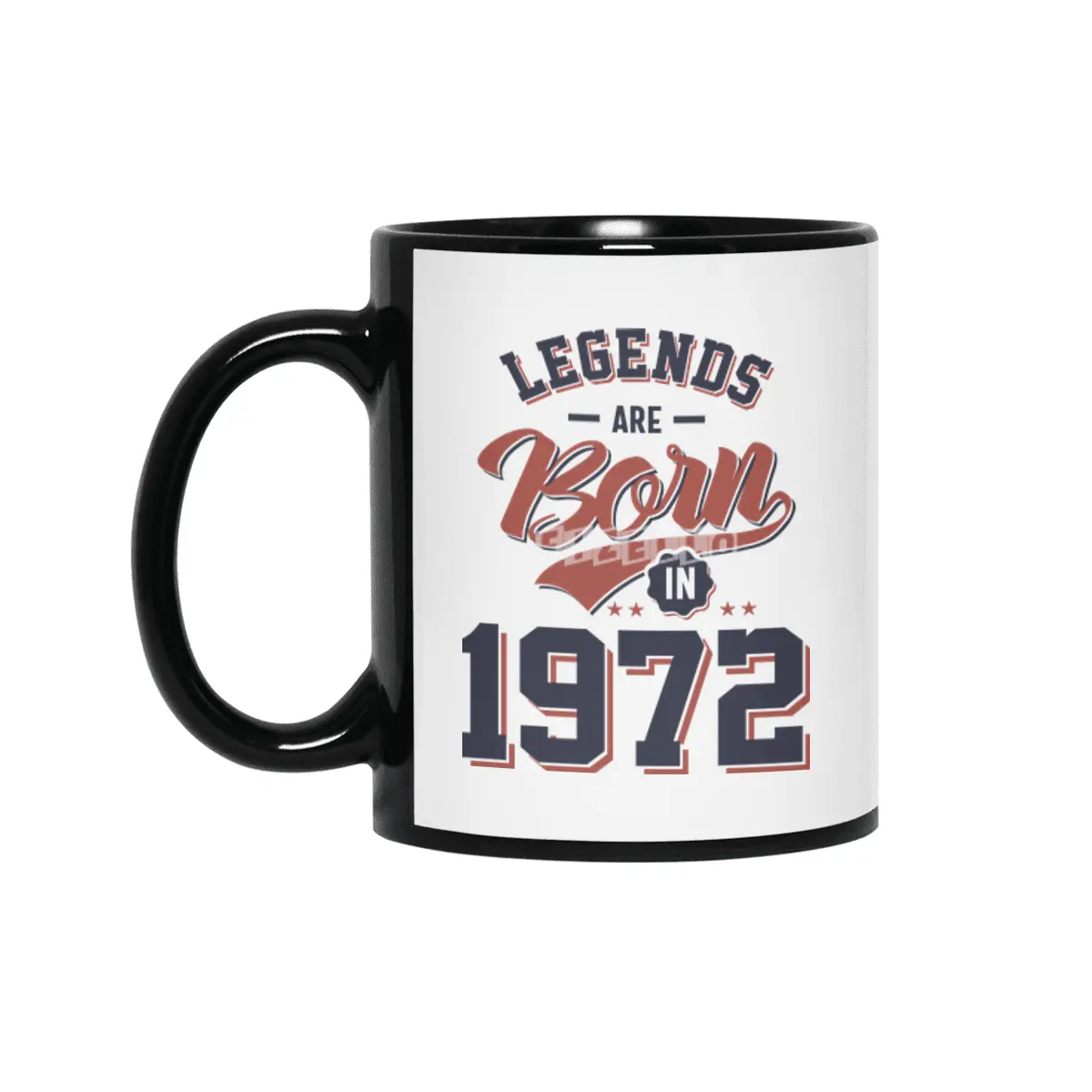 Legends Are Born in 1972 Birthday Gift Siyah Kupa