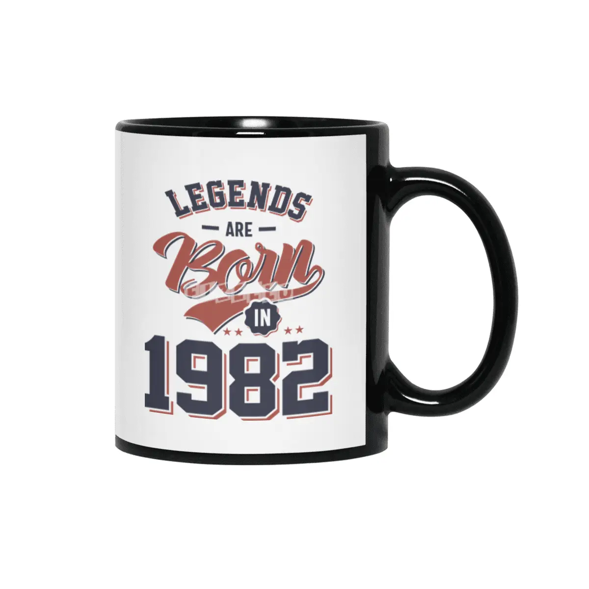 Legends Are Born in 1982 Birthday Gift Siyah Kupa