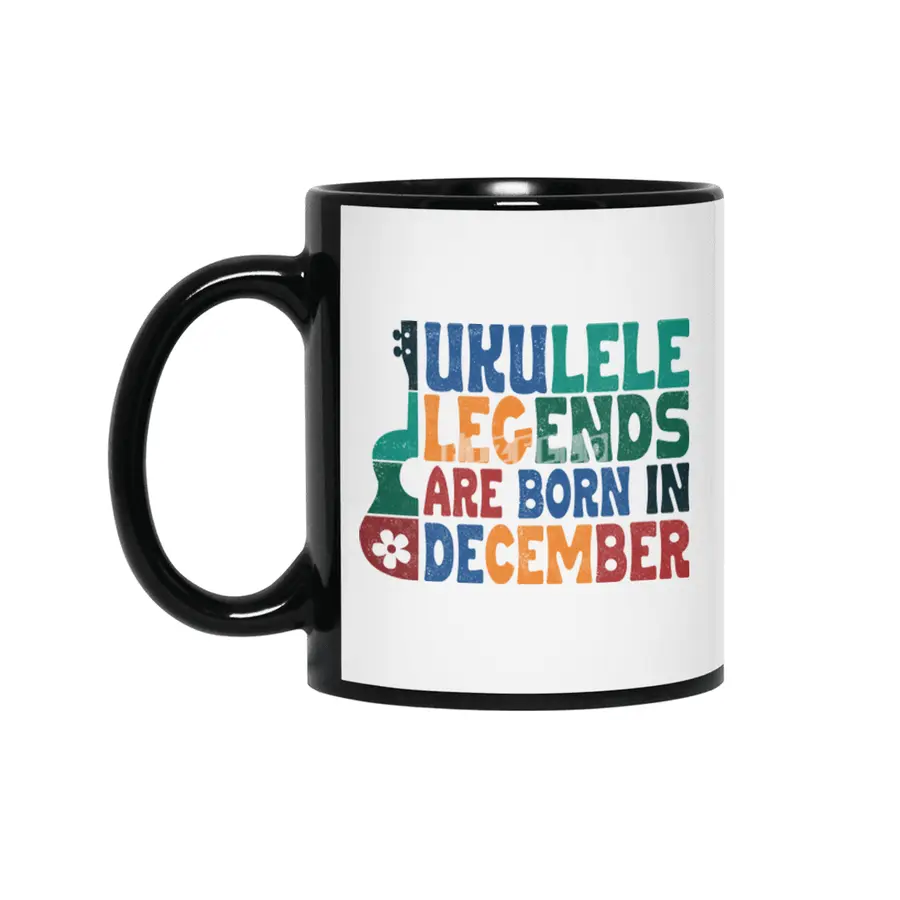 Ukulele Legends are born in December Siyah Kupa