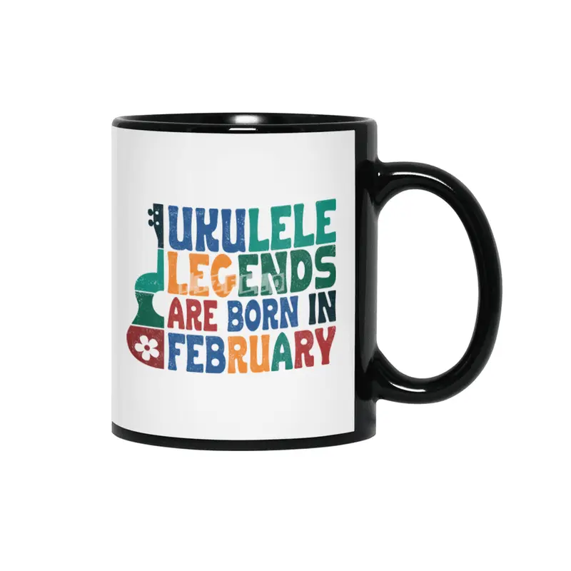 Ukulele Legends are born in February Siyah Kupa