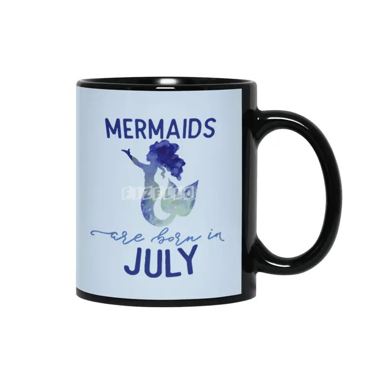 Mermaids are born in July Siyah Kupa