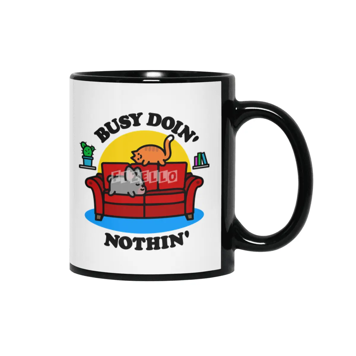 Busy Doin' Nothin' Siyah Kupa