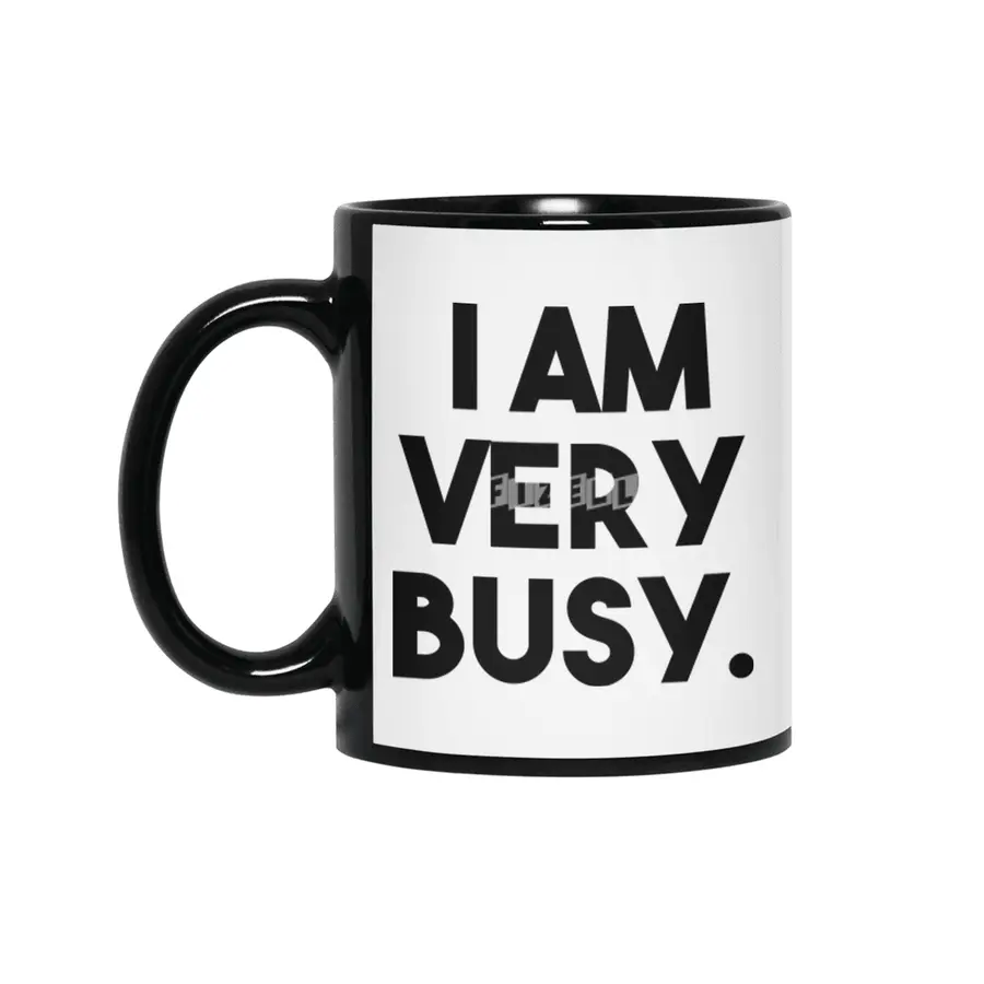 I Am Very Busy Siyah Kupa