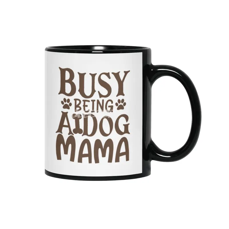 Busy Being A Dog Mama Siyah Kupa