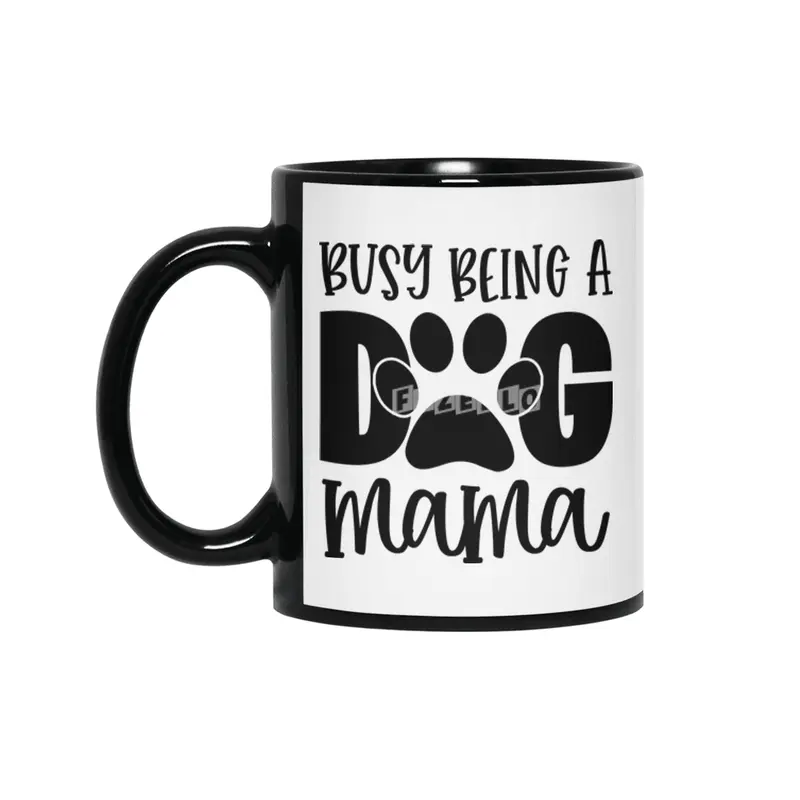 Busy Being a Dog Mama Siyah Kupa