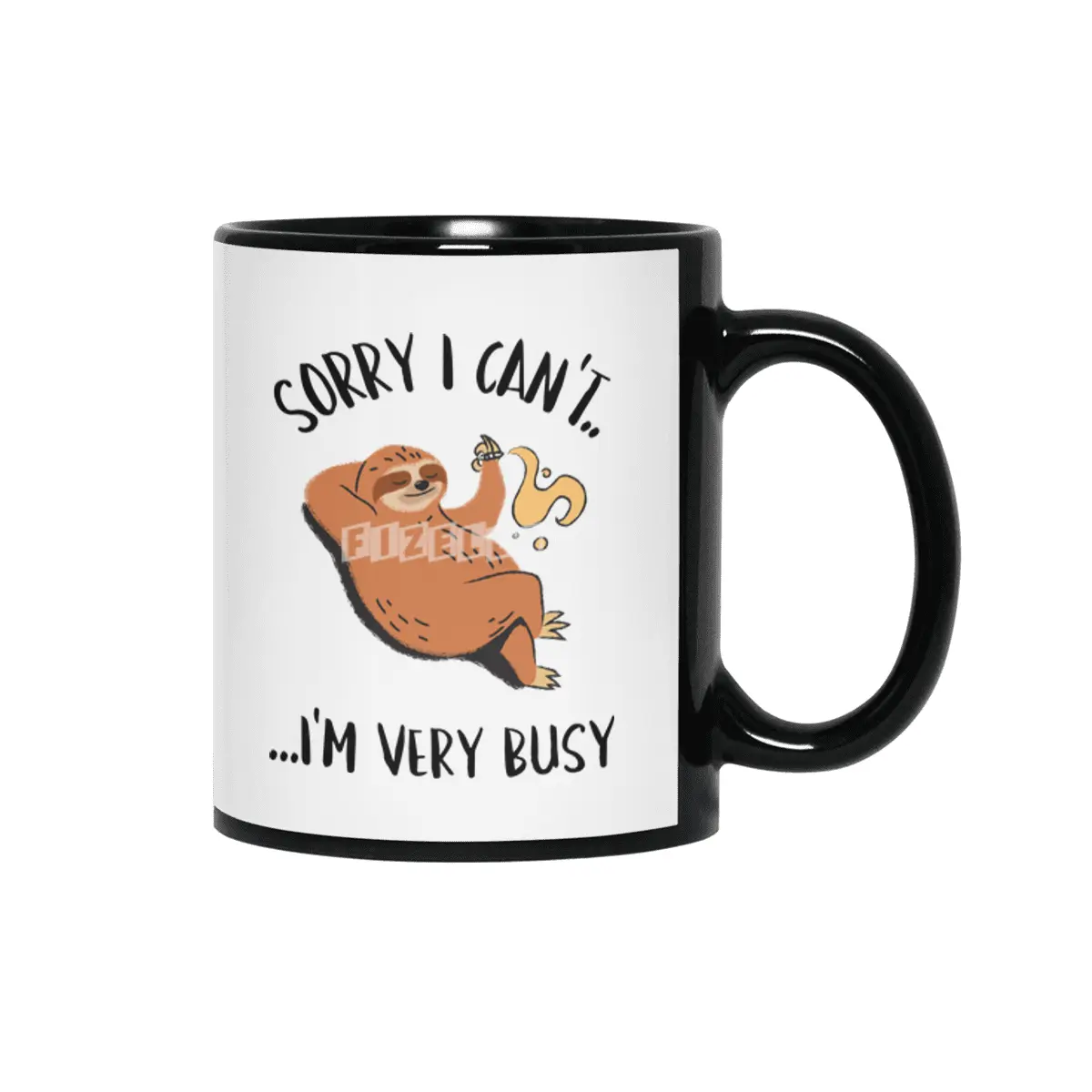 Sorry I Can't, I'm Very Busy Sloth Siyah Kupa