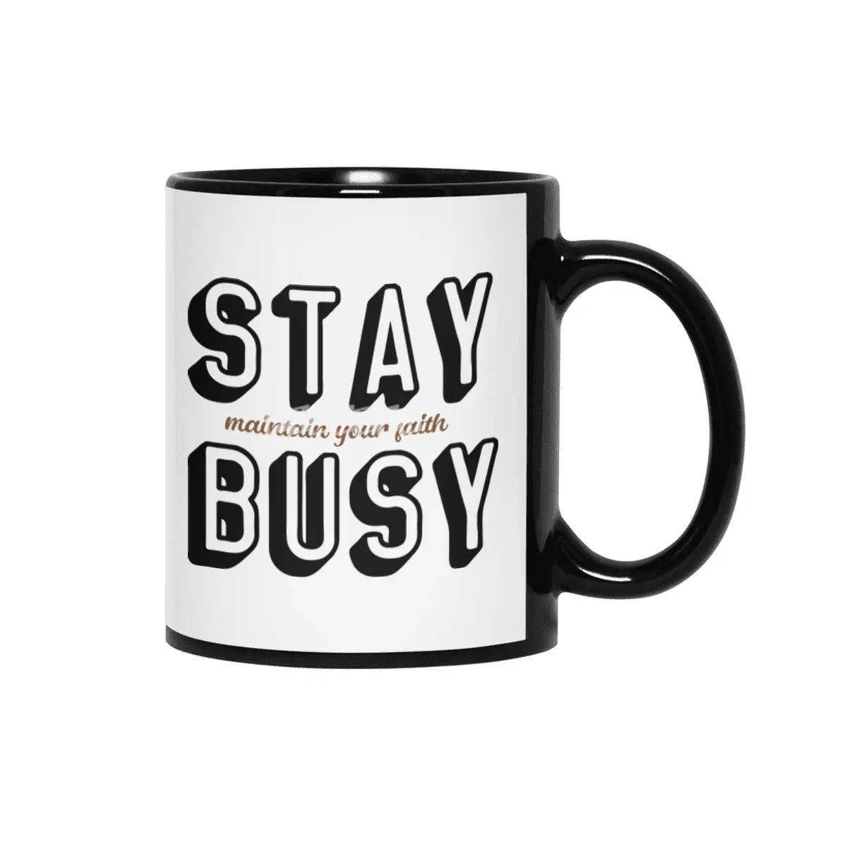 Stay Busy Siyah Kupa