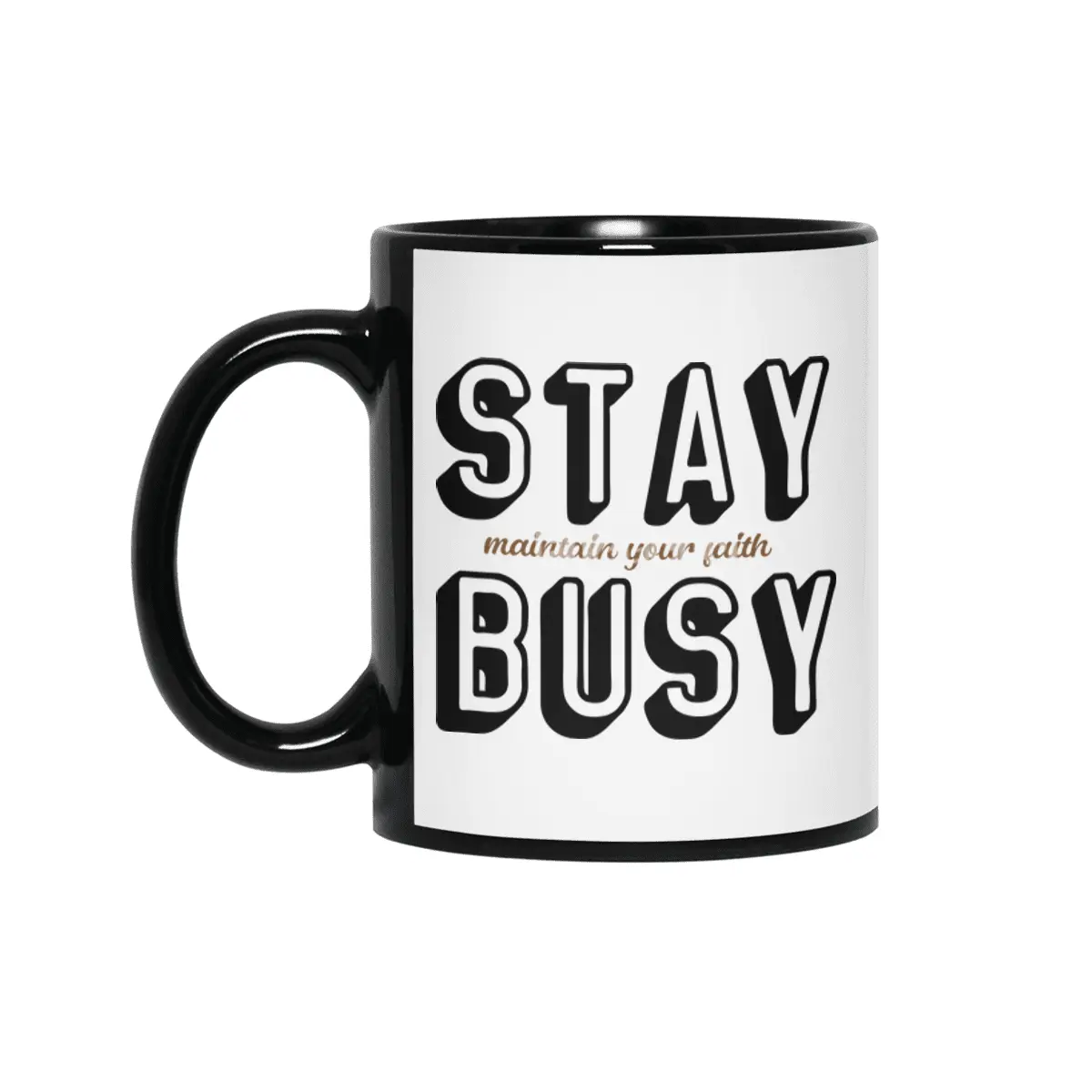Stay Busy Siyah Kupa
