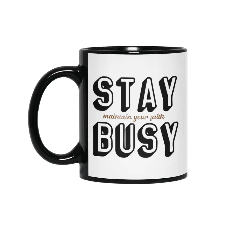 Stay Busy Siyah Kupa