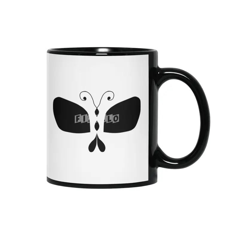 Butterfly Skull Siyah Kupa
