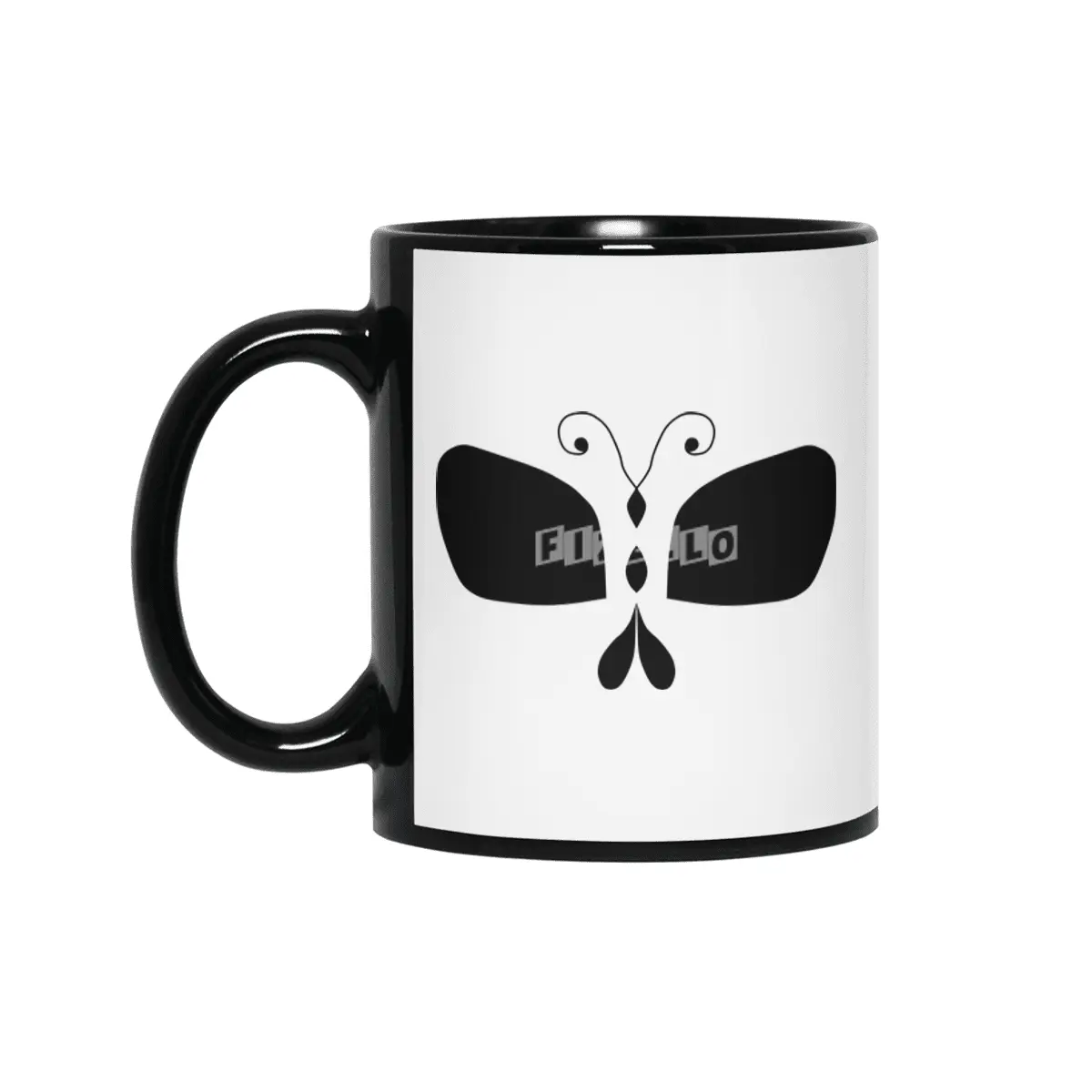 Butterfly Skull Siyah Kupa