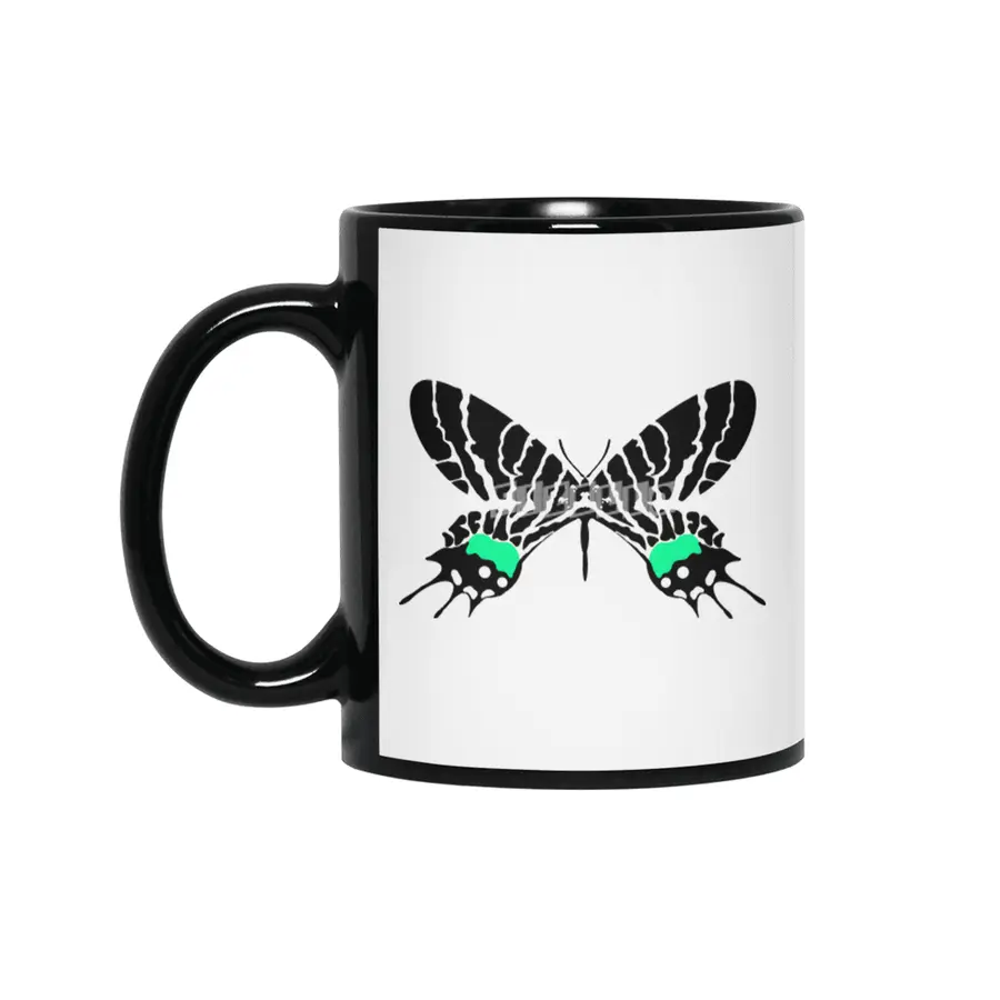 minty butterfly Siyah Kupa