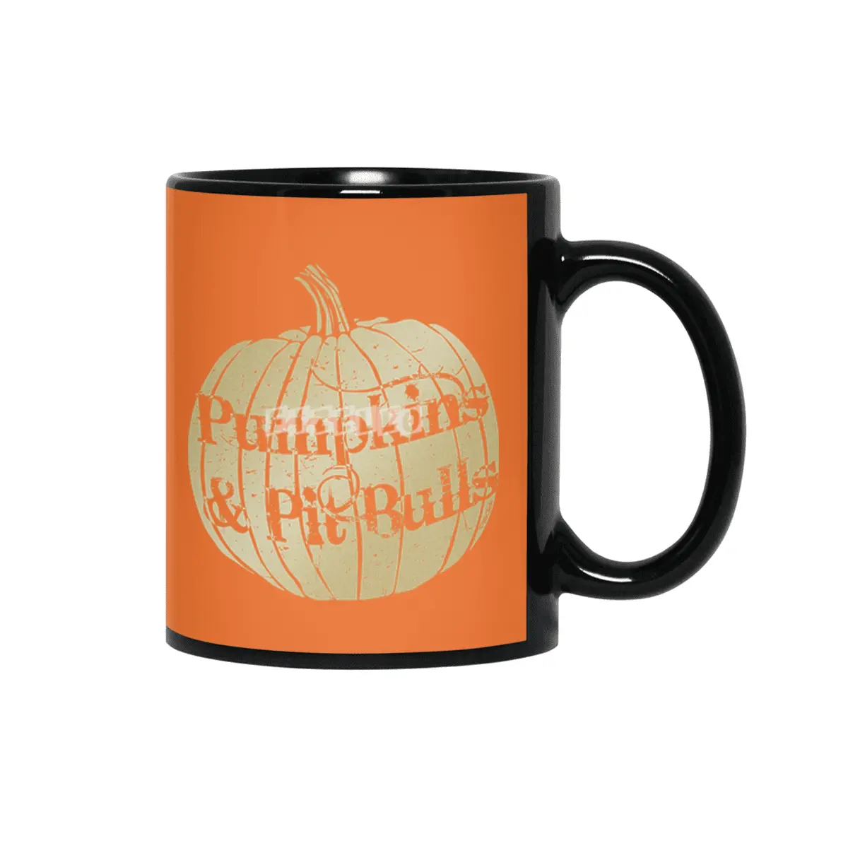 Pumpkins & Pit Bulls Siyah Kupa