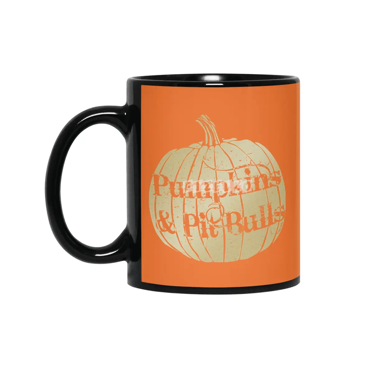 Pumpkins & Pit Bulls Siyah Kupa