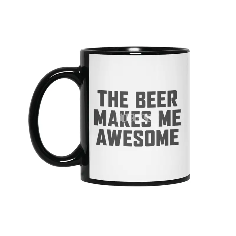Beer Makes Me Awesome Siyah Kupa