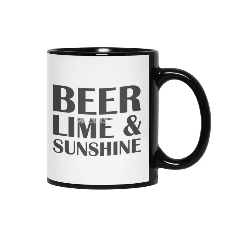 Beer Lime & Sunshine Siyah Kupa