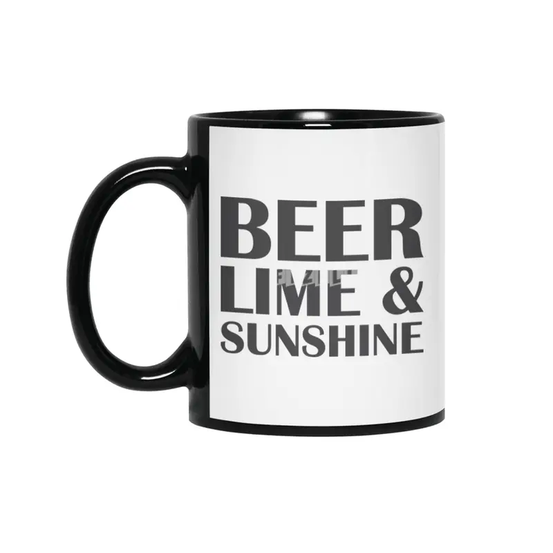 Beer Lime & Sunshine Siyah Kupa