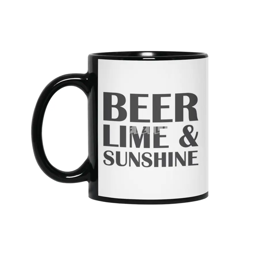 Beer Lime & Sunshine Siyah Kupa