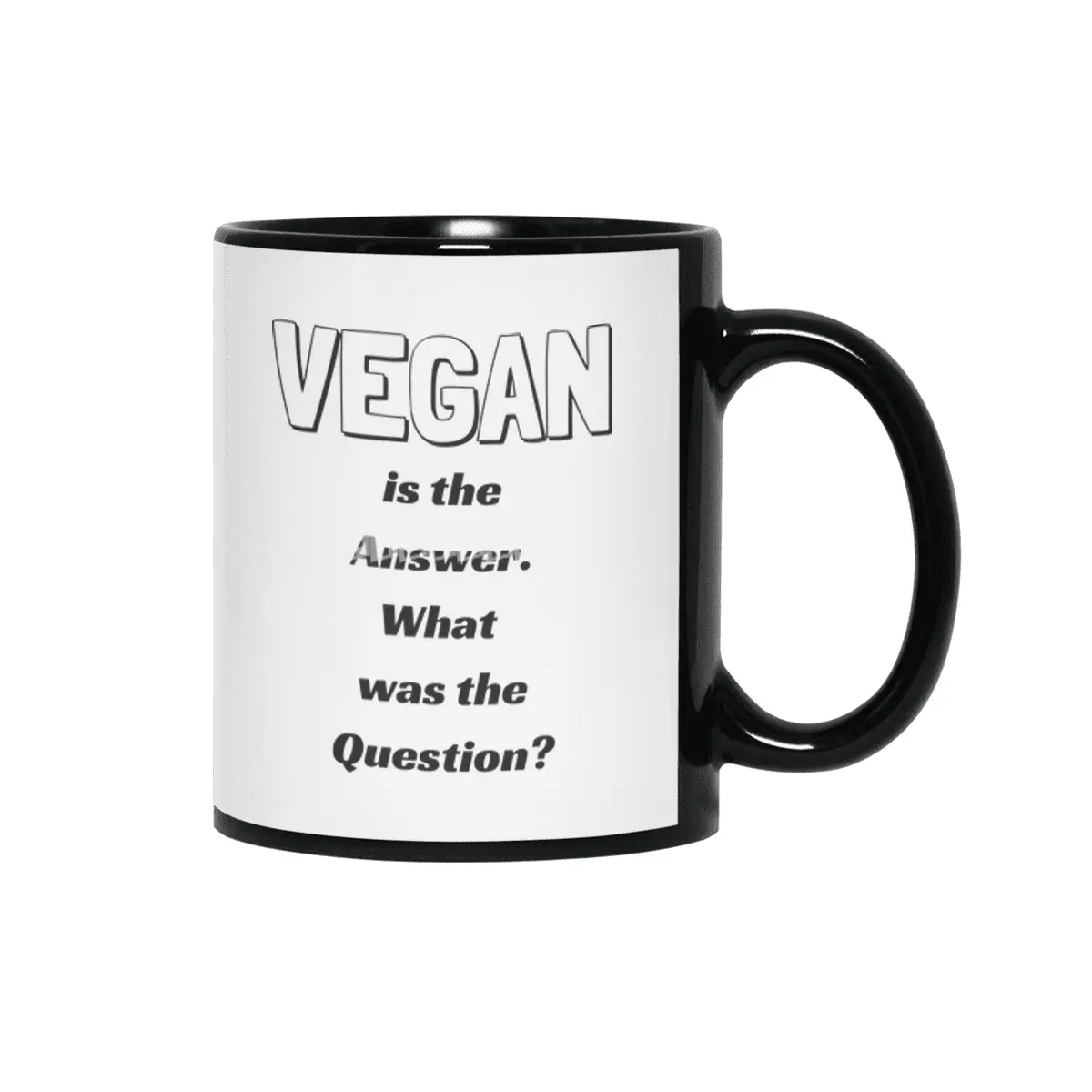 VEGAN is the Answer. Siyah Kupa