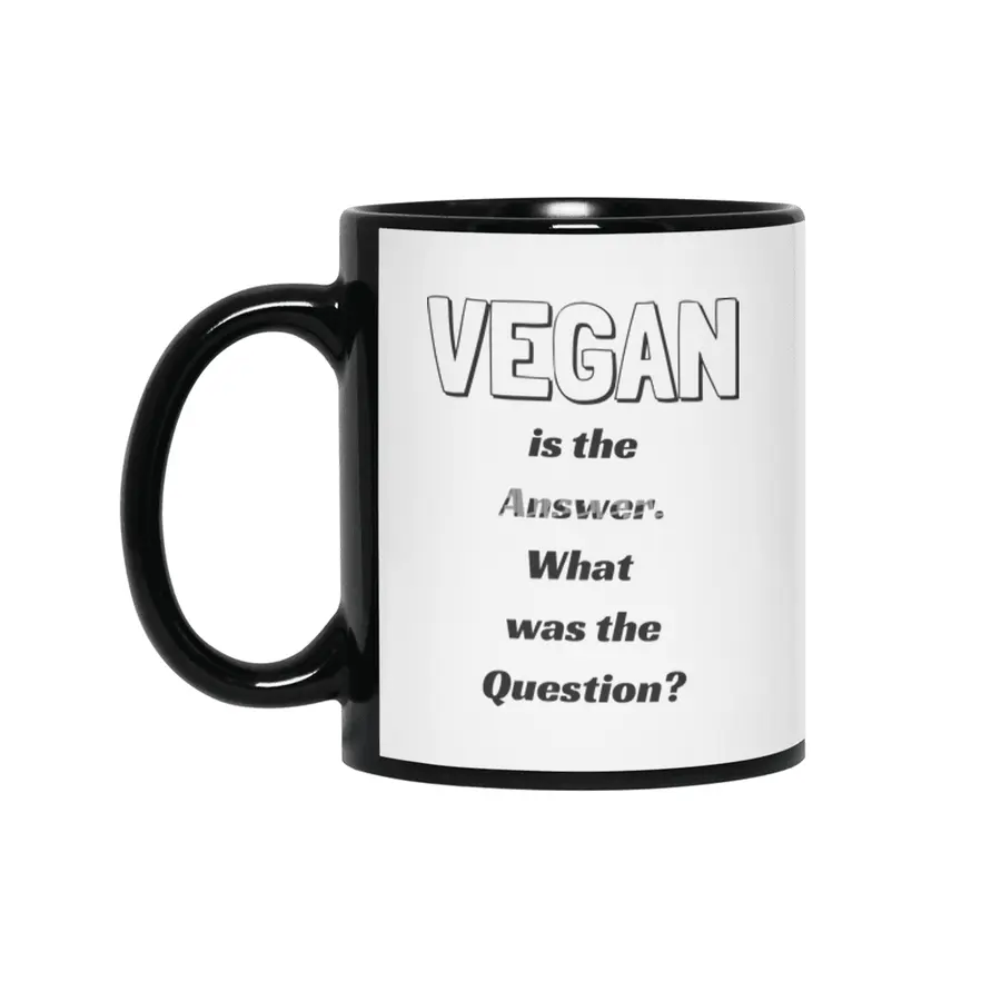 VEGAN is the Answer. Siyah Kupa