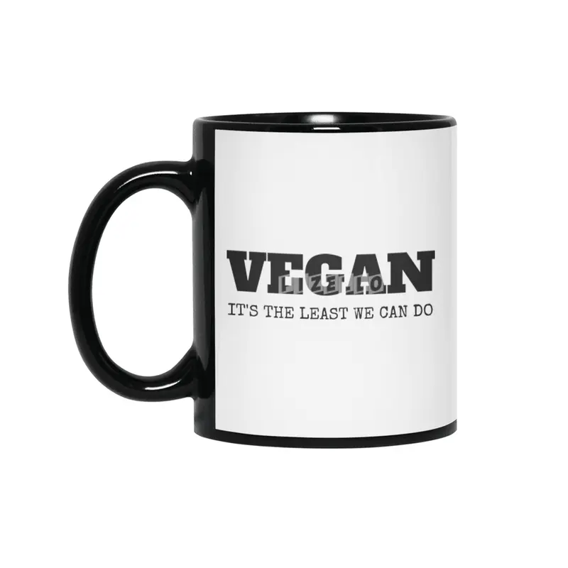 VEGAN IT'S THE LEAST WE CAN DO Siyah Kupa