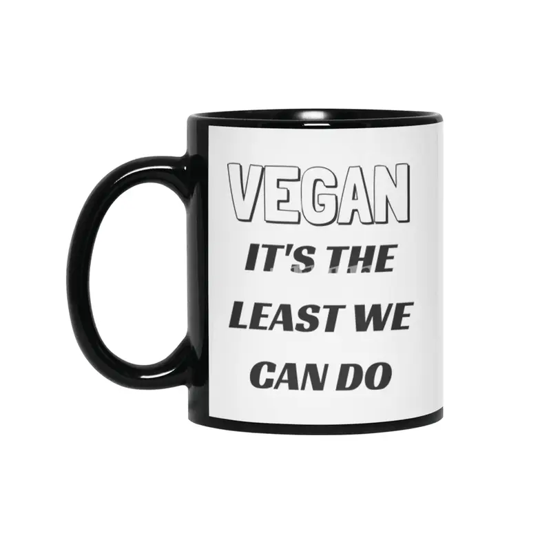 VEGAN IT'S THE LEAST WE CAN DO Siyah Kupa
