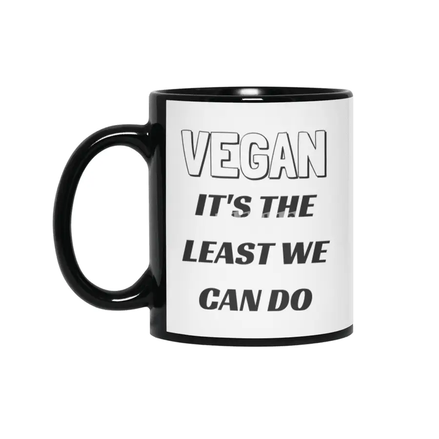 VEGAN IT'S THE LEAST WE CAN DO Siyah Kupa