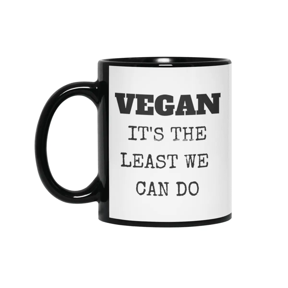 VEGAN IT'S THE LEAST WE CAN DO Siyah Kupa
