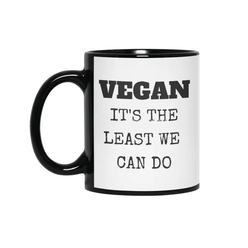 VEGAN IT'S THE LEAST WE CAN DO Siyah Kupa