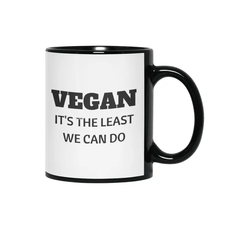 VEGAN IT'S THE LEAST WE CAN DO Siyah Kupa