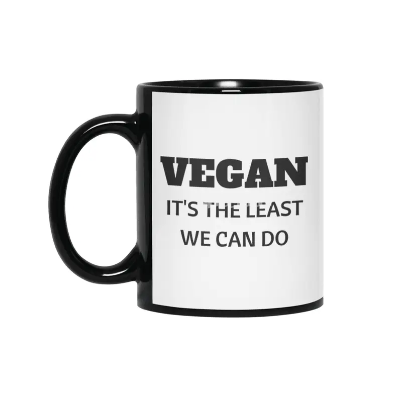 VEGAN IT'S THE LEAST WE CAN DO Siyah Kupa